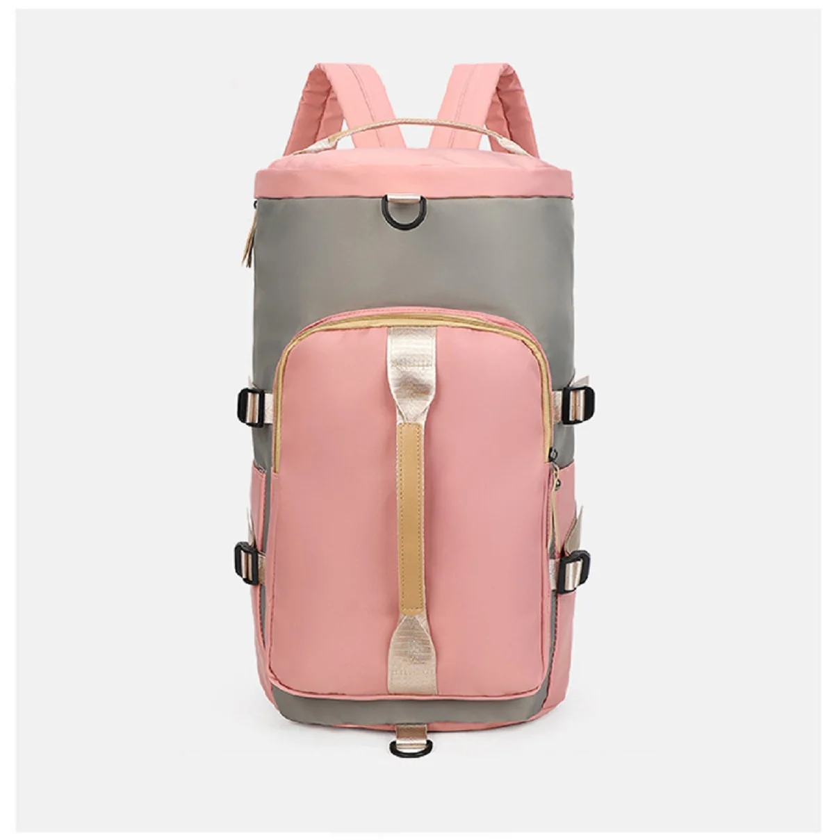 

Two Tone Functional Backpack Large Capacity Travel Bag nylon Waterproof Shoulder Fashion Backpack New For Teenage Girls