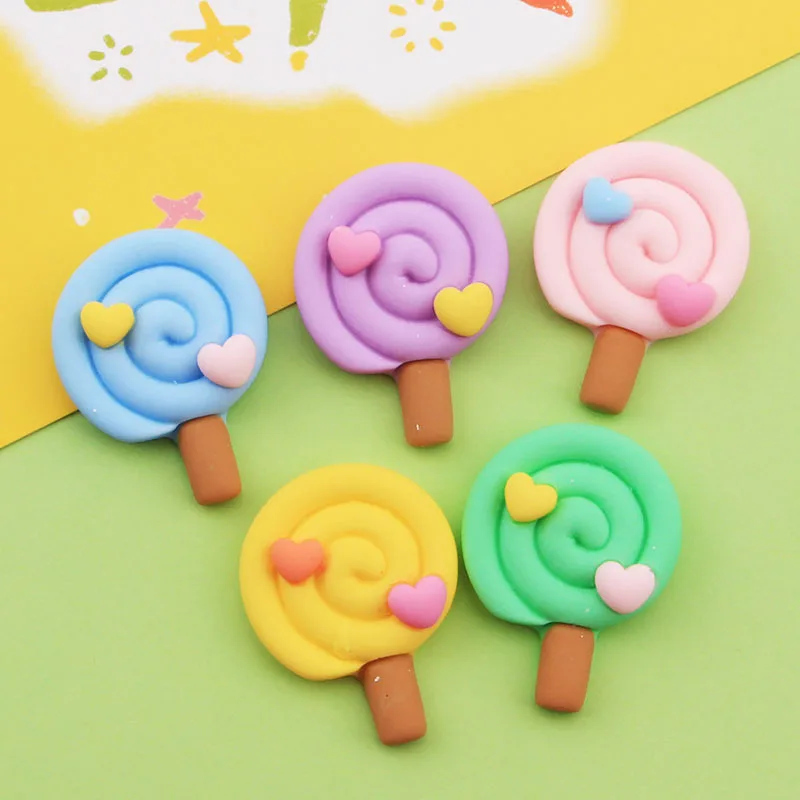 

Милый леденец, кабошон с плоской задней стороной, имитация искусственной еды, подходит для украшения телефона, детали «сделай сам», аксессу...