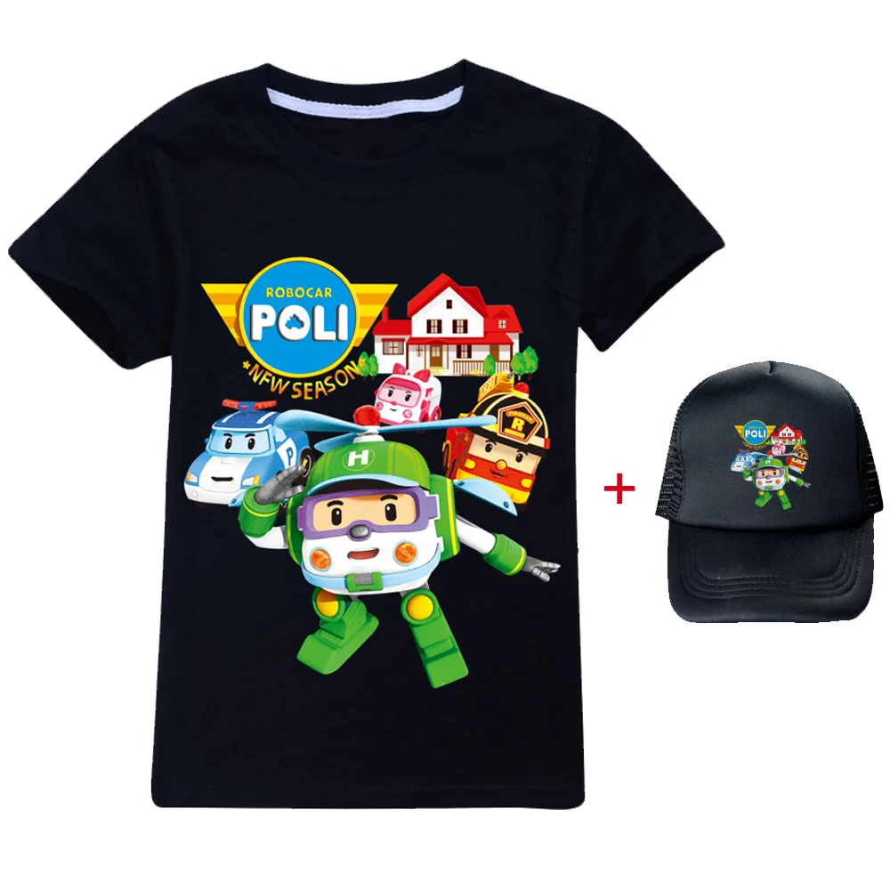 

RobocarPoli 3D Prints Children T-shirts Fashion Summer Short Sleeve Tshirt Hot Sale Robo Car Poli Kids Casual Streetwear Clothes