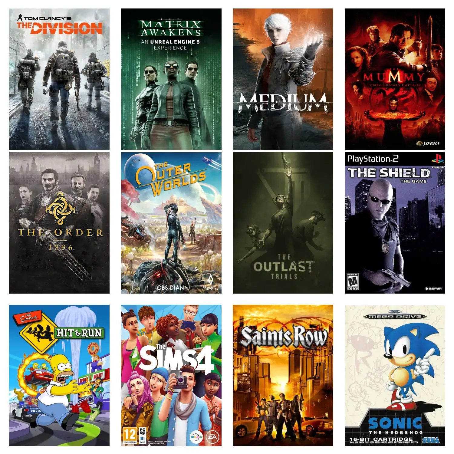 

The Division And The Last of Us Part II Video Game Poster Decorative Painting Canva Wall Art Living Room Poster Bedroom Painting