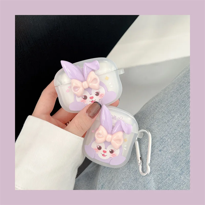 

Cartoon Bow Purple Rabbit AirPods 3 Case Apple AirPods 2 Case Cover AirPods Pro Case IPhone Earphone Accessories Air Pod Case