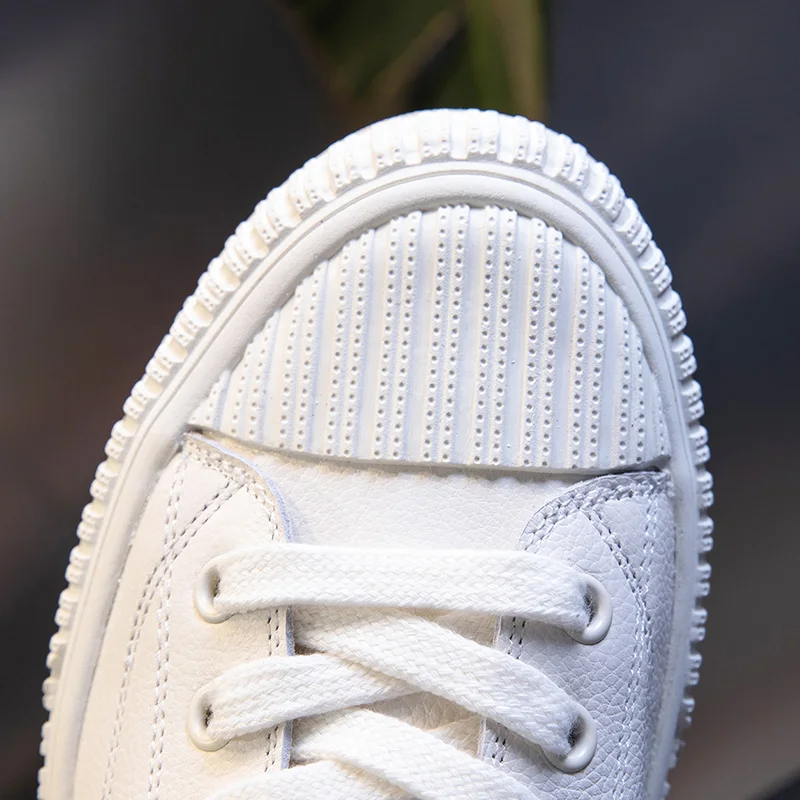 Кроссовки женские из воловьей кожи натуральная кожа Вулканизированная плоская