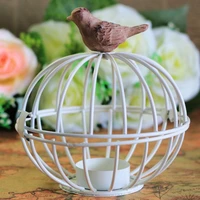 resin bird iron candlestick bird cage european style candle holder wedding candlestick