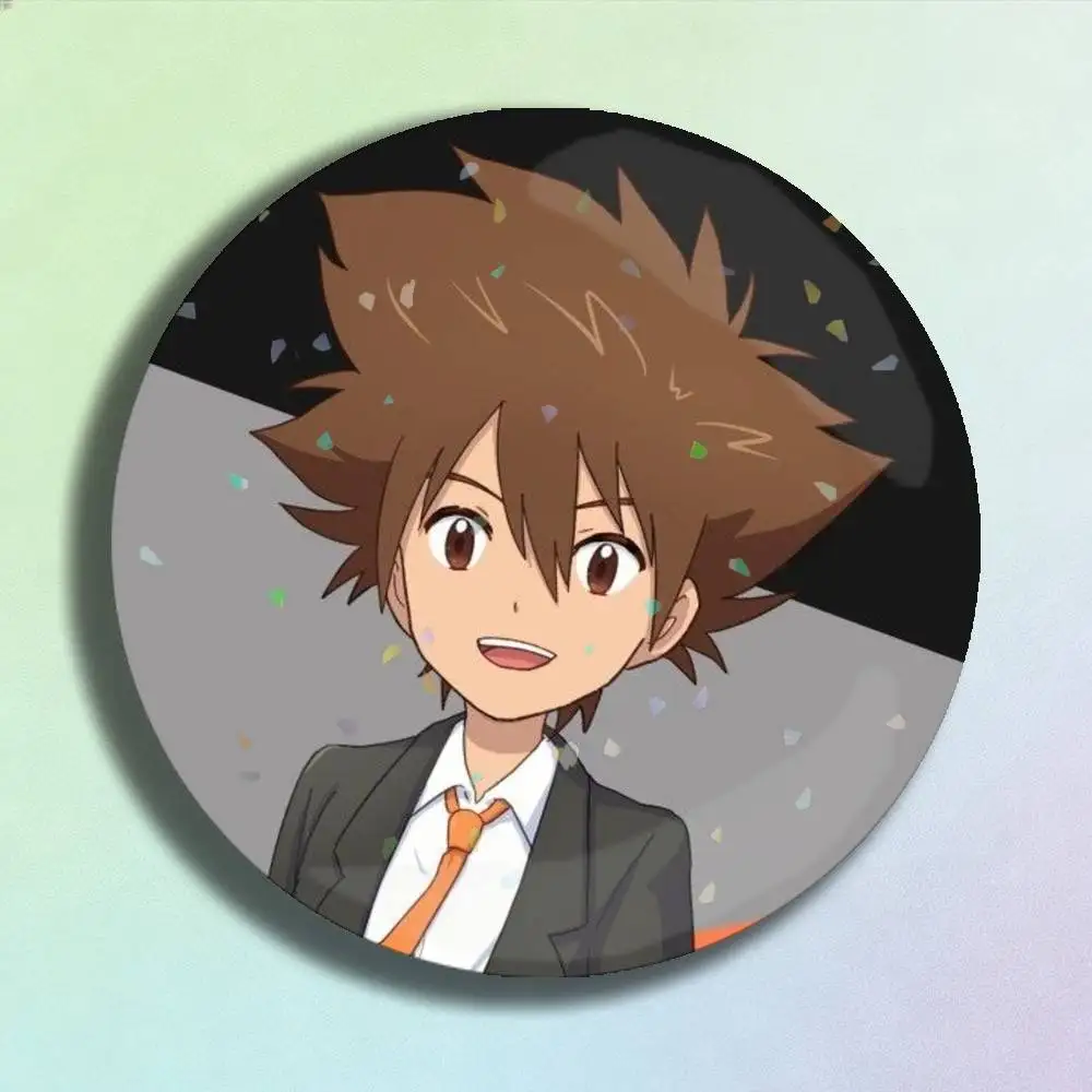 Эмалевые значки Digimon Yagami Taichi для рюкзаков и одежды, ручной работы, круглые, для украшения сумок и в качестве подарка (art.: 3920d97692efc) - 3920d97692efc