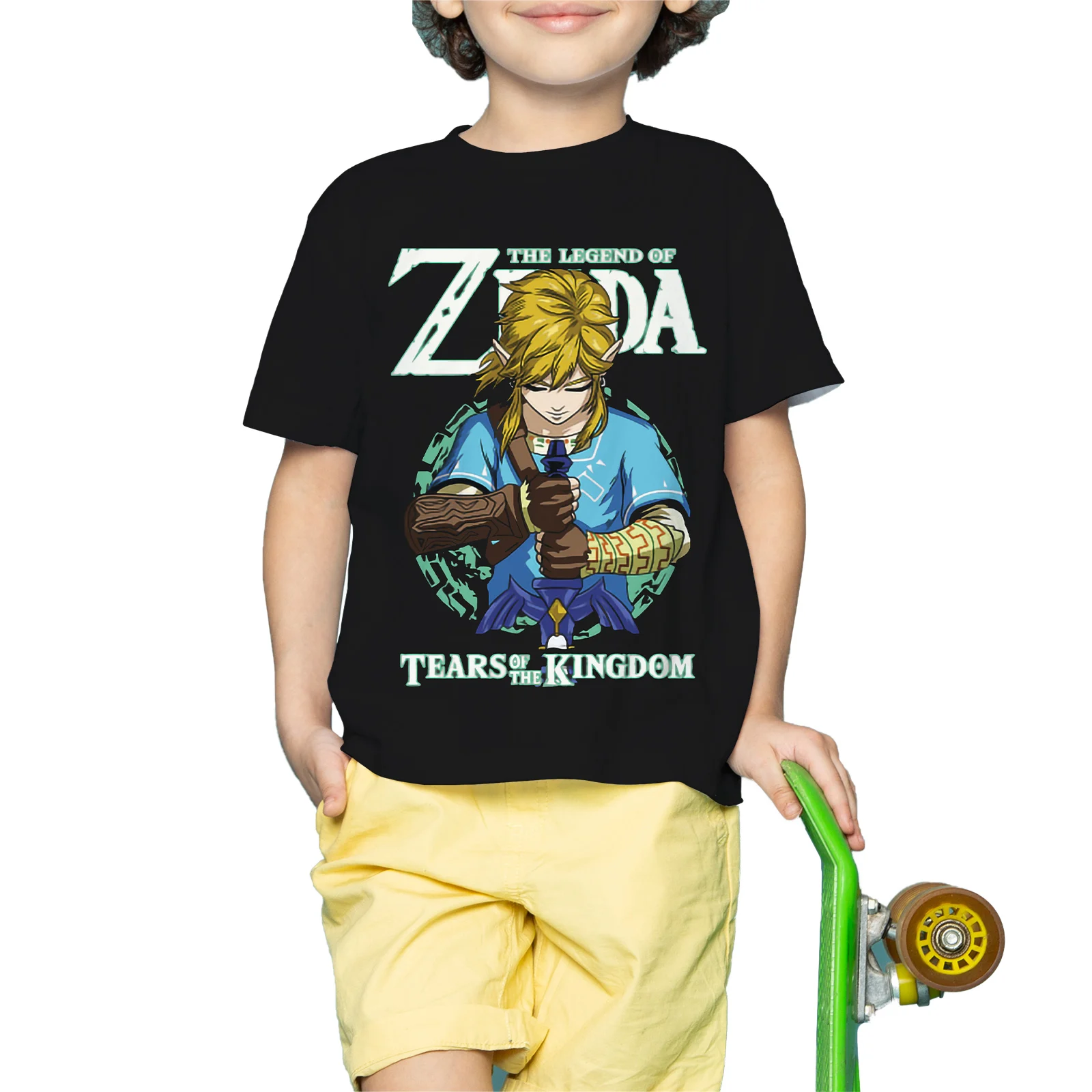 

2023 Tears of the Kingdom Fashion Kids T-Shirt Games Print Trendy Streetwear Tops T-shirt Boy Streetwear Sportswear Tshirt