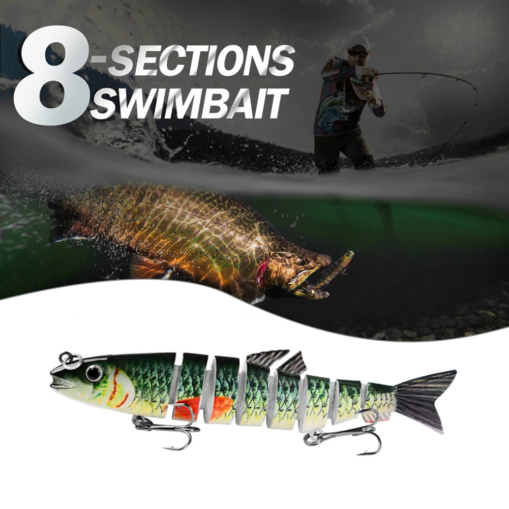 

Пластиковая многосекционная приманка, 8 секций, искусственная приманка, жесткая приманка для рыбалки, снасти, принадлежности