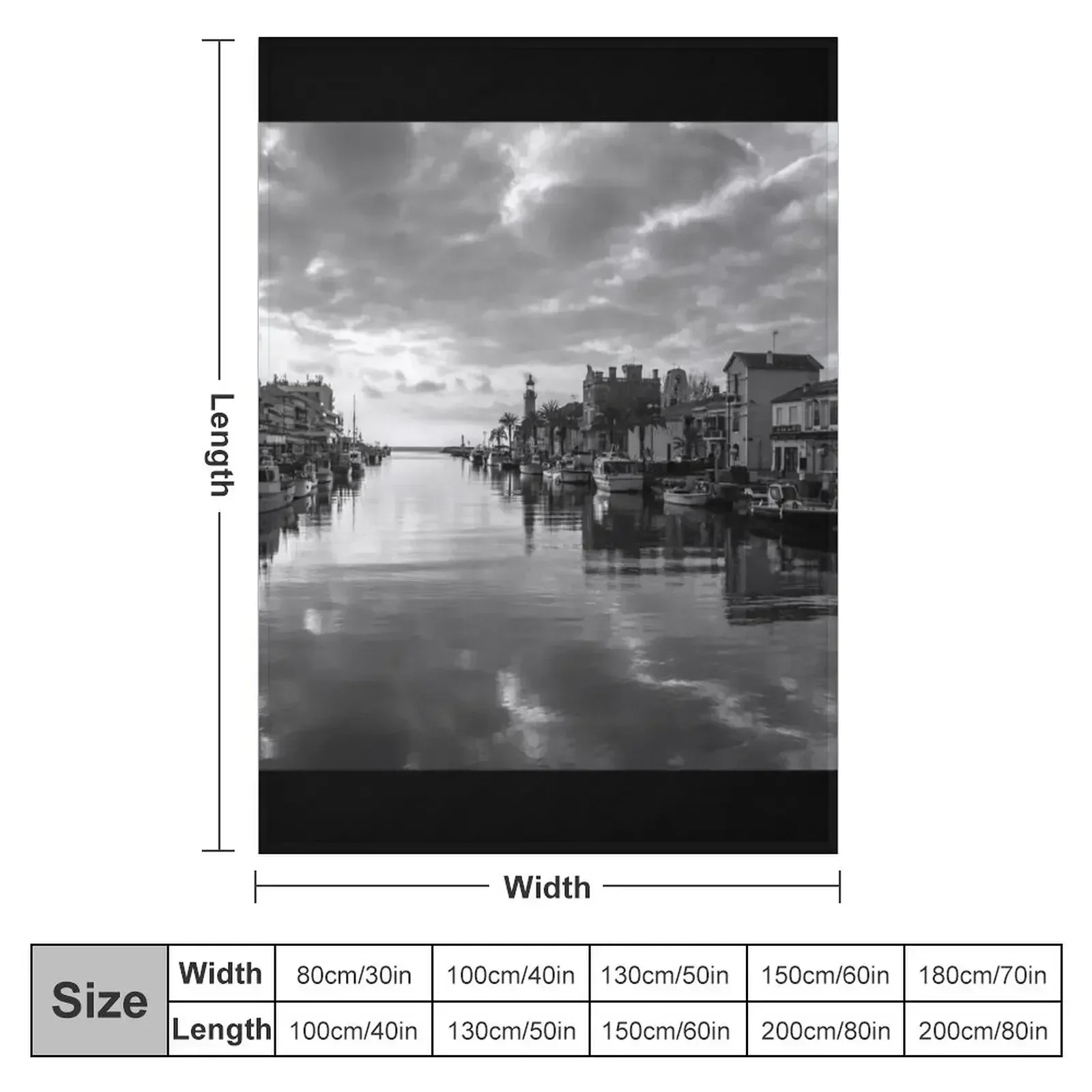 Port of Grau du Roi France Плед Одеяла и плед на диван