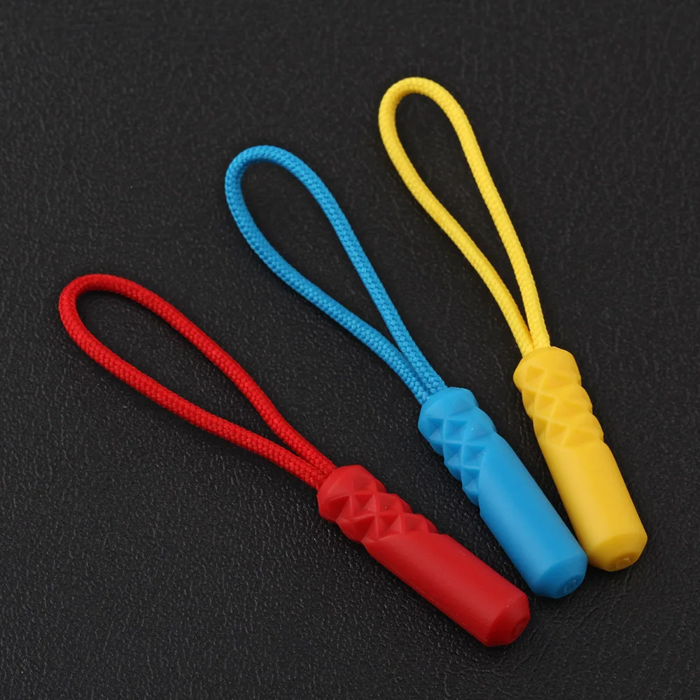 

10PCS Zipper Pull End Cord Fit Tag Fixer Zip Tab Replacement Clothing Bag Suitcase Tent Zipper Slider Repair Kit Puller Rope