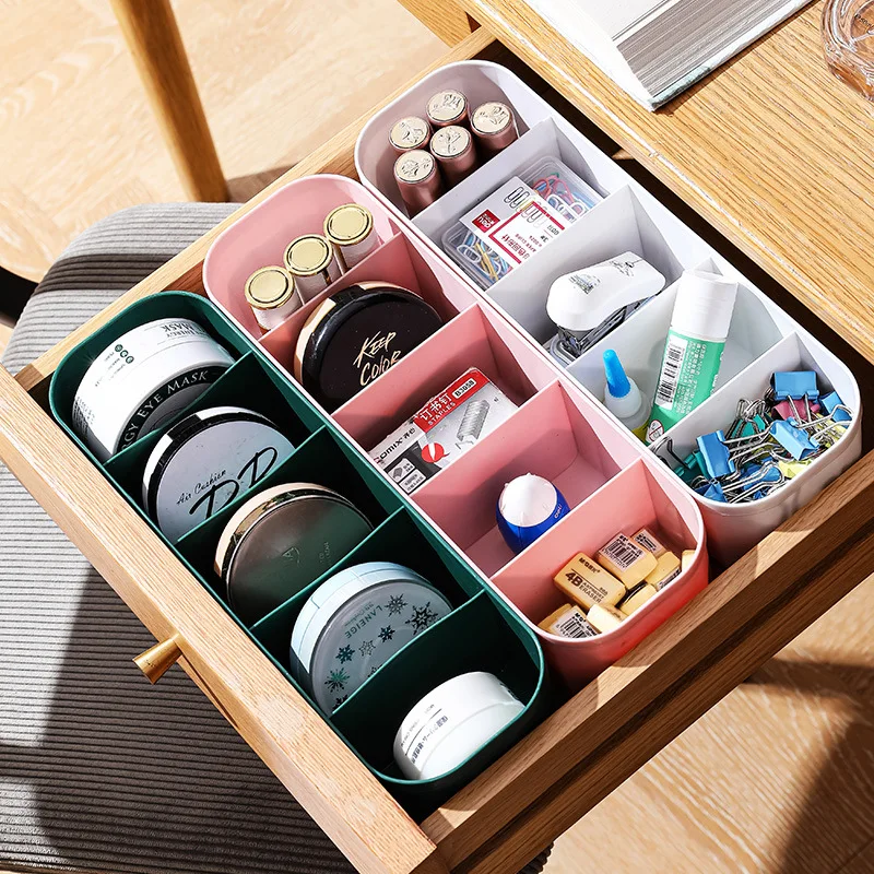 

New 5 Grids Underwear Socks Storage Box Stackable Makeup Brushes Lipstick Holder Case Desktop Wire Organizer Tank Cable Holder