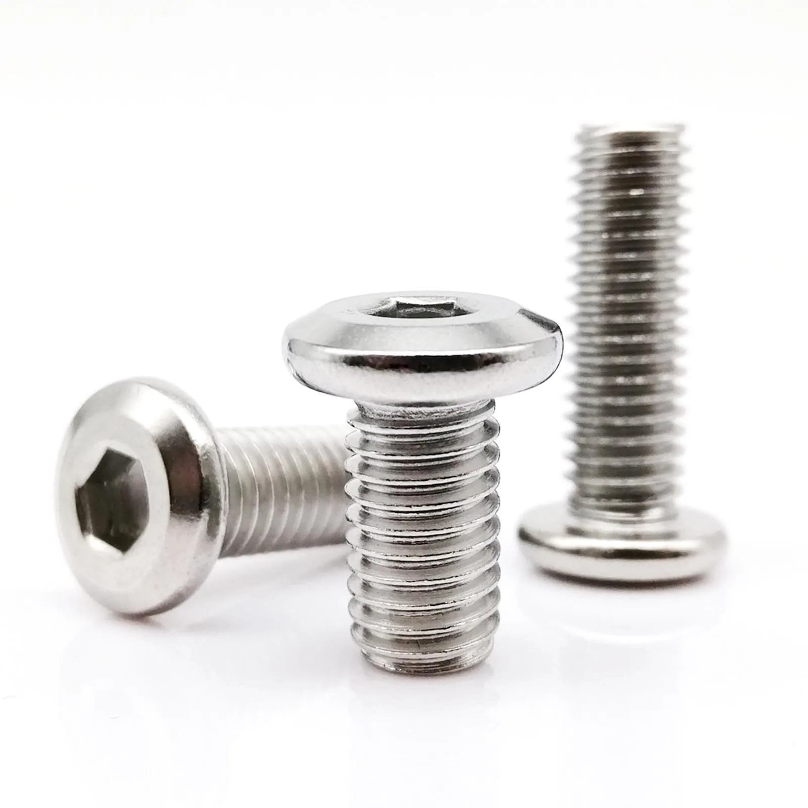 

1/5/10/50X M3 M4 M5 M6 M8 304 Stainless Steel Large Flat Hex Hexagon Socket Head Allen Furniture Bed Connector Rivet Screw Bolt