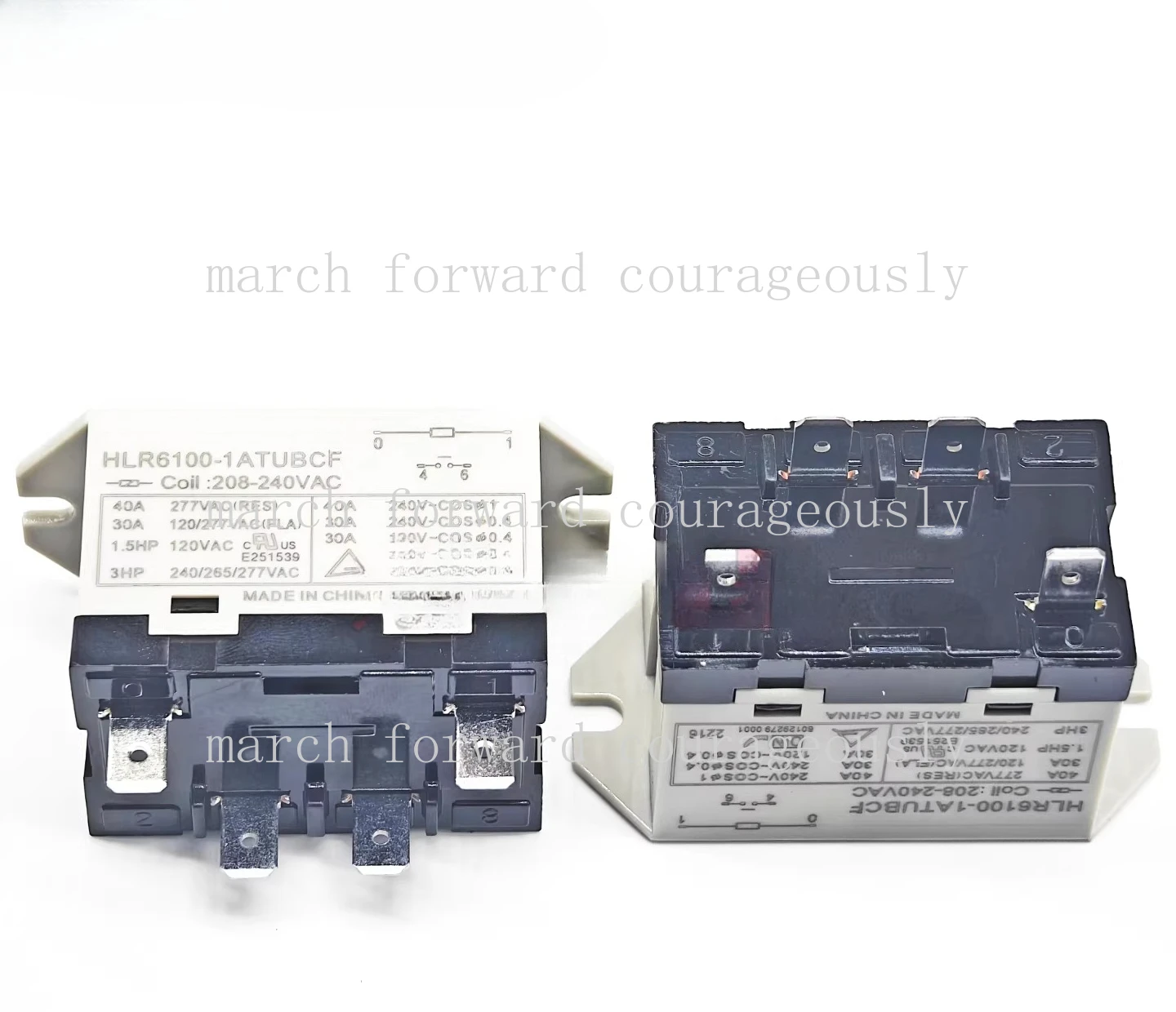 Фото HLR6100-1ATUBCF - Новый оригинальный релейный модуль Hongli с 4 нормально разомкнутыми контактами, 208-240В переменного тока, 40А. №3