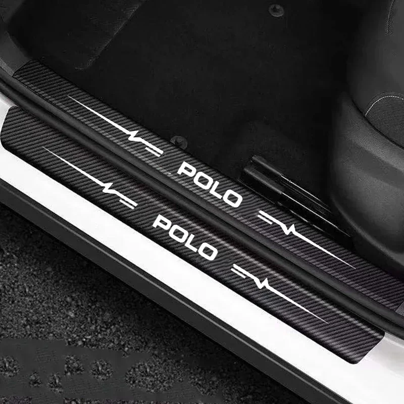 Наклейки на бампер из углеродного волокна для VOLKSWAGEN VW Polo 6R 6N 6N2 6C 9N 9N3 Rline R