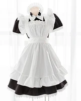 maid black and white stitched sissy dress uniform cosplay dress
