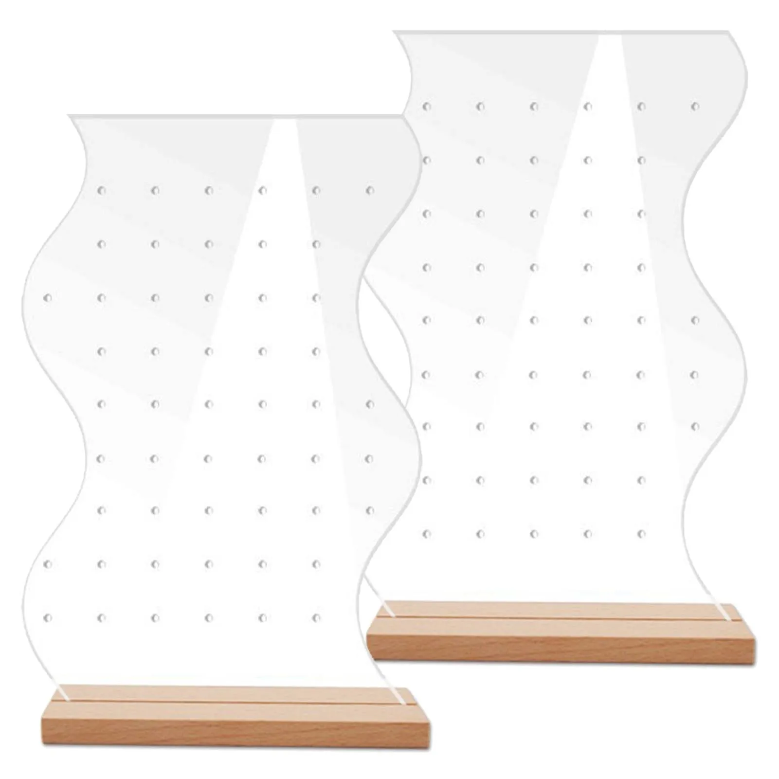 

Органайзер для ювелирных изделий с 52 отверстиями, подставка, модная витрина для сережек, акриловый держатель для сережек, прозрачное украше...