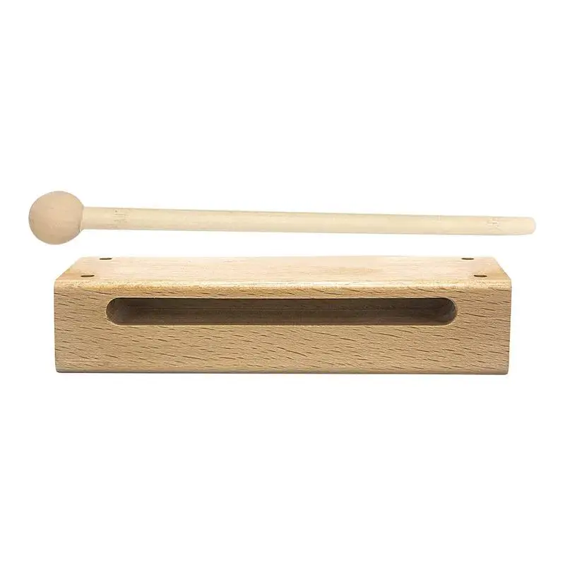 

Wood Rhythm Block Instrument Resonant Tone Toy Hardwood Resonant Tone Toy Mallet Set Musical Tone Block For Concert Outdoor