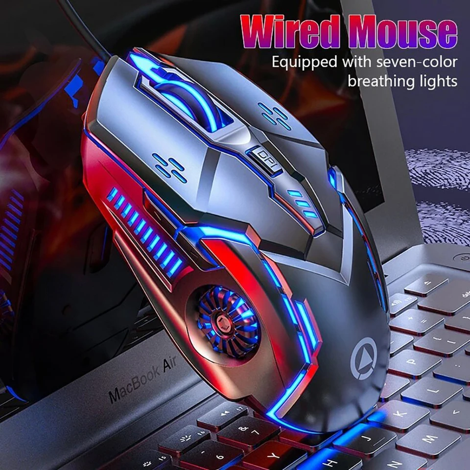 

Wired Gaming Mouse Computer Mouse Gamer 6D Mechanical Silent Mouse RGB Backlit Ergonomic Mause Mute USB Game Mice For PC Laptop