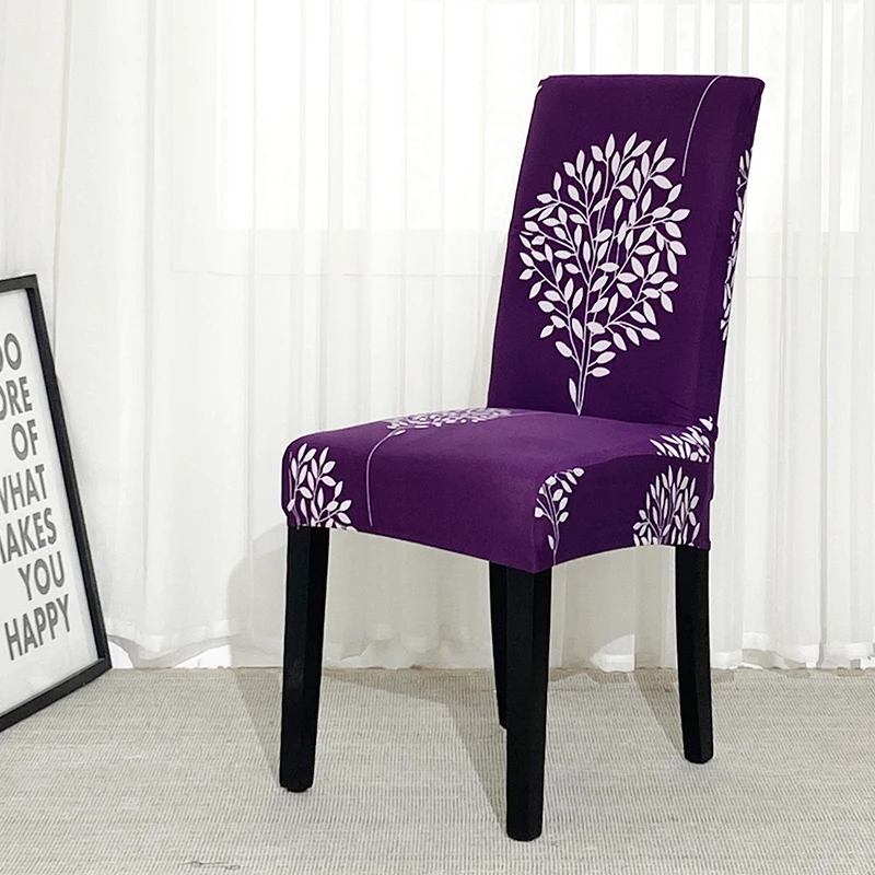 

Modern Printing Spandex Slipcover Removable Anti-dirty Dining Chairs Cover for Wedding Dining Room Chair Slipcover Funda Silla