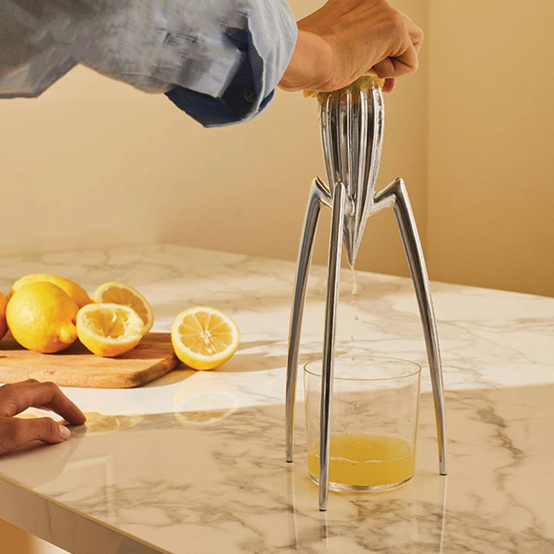 

Соковыжималка маленькая портативная ручная для дома, современная простая серебряная соковыжималка-Осьминог для украшения комнаты, столовой, кухни, гостиной