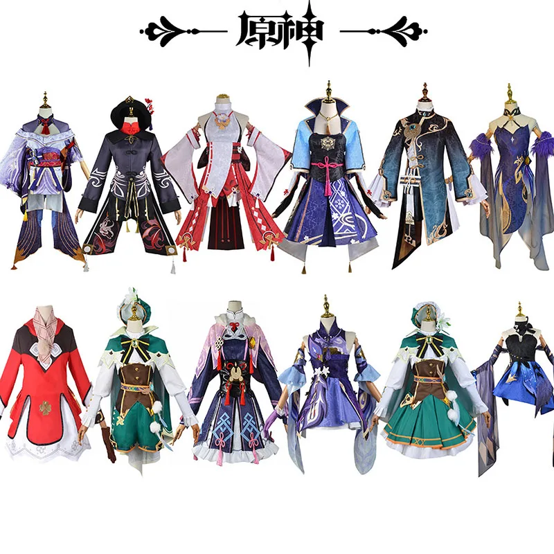 

Game Genshin Impact Ayaka Kamisato Yae Miko Hu Tao Klee Keqing Ningguang Sucrose Venti Xingqiu Yunjin Cosplay Costume Wig Props