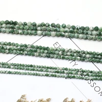 natural crystal stone beads round shape faceted bamboo leaf agate stone charms for jewelry making necklace bracelet earrings