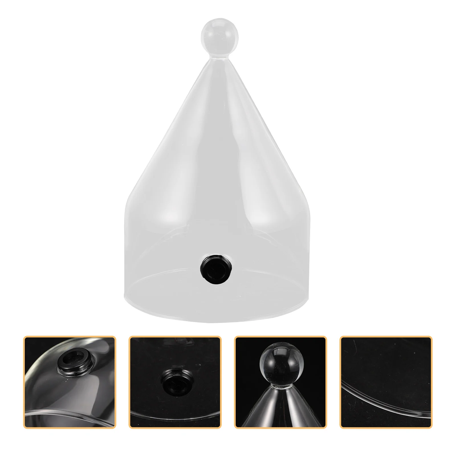 

Cover Dome Infuser Cake Protector Plate Lid Covers Tent Cupcake Dessert Microwave Glass Screen Smoker Accessory