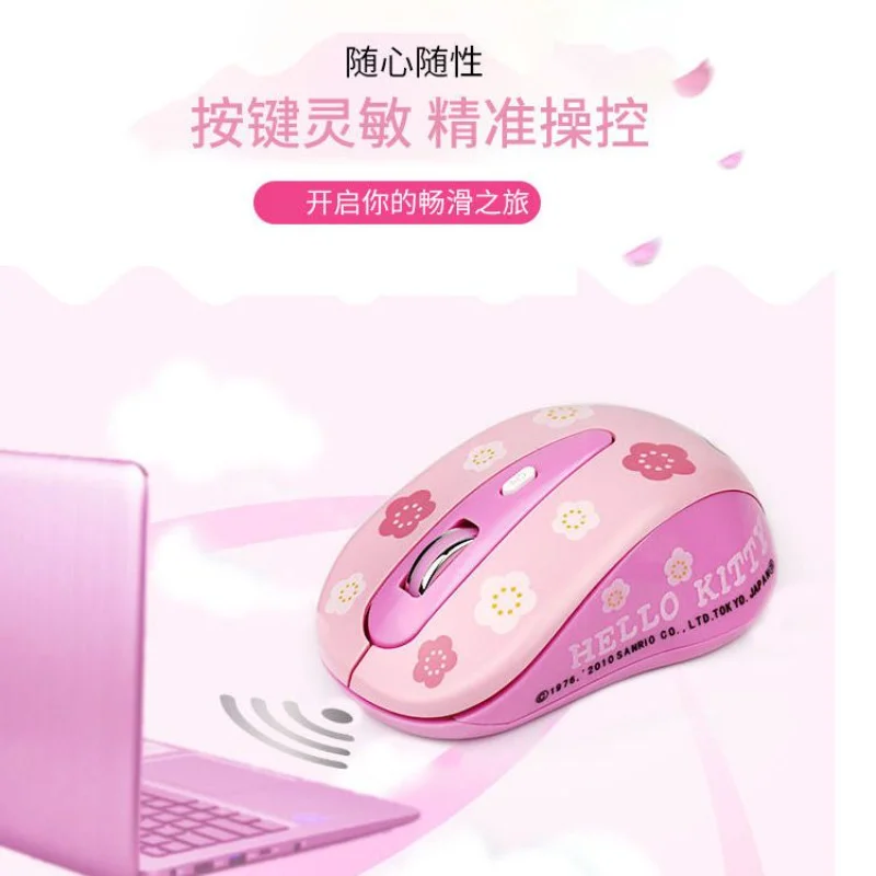 

Sanrio bluetooth mouse mini pc laptop accessories Hello Kitty wireless mouse mouse pad cute cartoon girl desktop and laptop