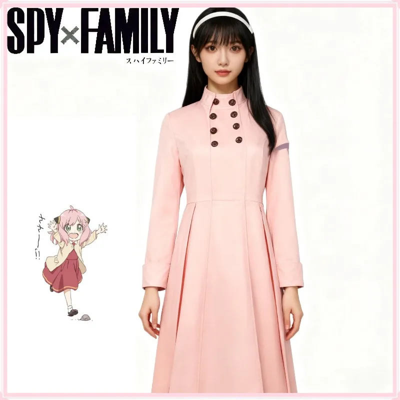 Фото Япония Anmie Spy X Family Forger Косплей Йор Костюм Шипа Принцесса Розовое Платье Костюм Наряд Пальто Женская Одежда Для Хэллоуина №2