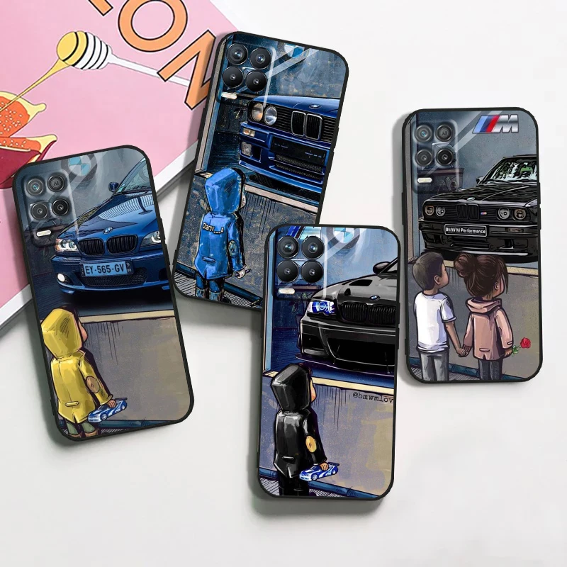 

Love Bmw Sports Luxury For OPPO Realme GT Master Neo 5 C21Y C3 9 9i 8 6 Pro A5 A9 2020 A77 A74 Silicone Black Phone Case Fundas