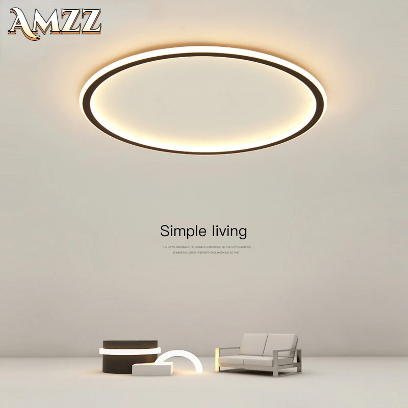 Modern Led Chandelier ceiling Lights Simple Lighting Lamps Fixtures for Living Bedroom Study Room White Black Indoor AC90-260V