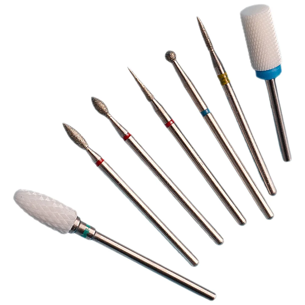 

7 Pcs Gel Nail Drill Cuticle Bits for Nails Manicure Tungsten Steel Remove Polish