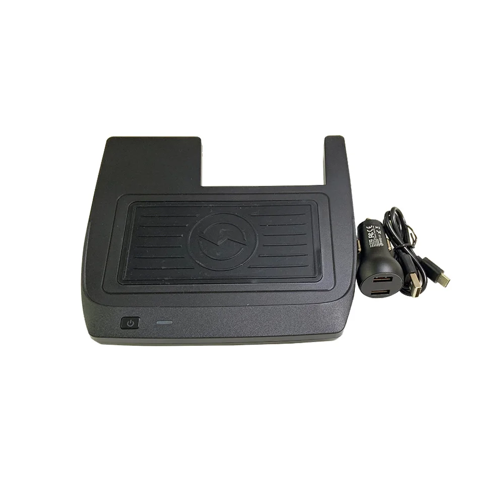 Купи Qi Wireless car Charger mount for 2017 2018 2019Mobile Support USB ports quick charging 3 Smart Phone Charging Pad за 6,151 рублей в магазине AliExpress