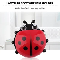 1pcs bathroom toothbrush holder ladybug animal insect ladybug toothbrush holder cartoon toothbrush toothpaste organizer