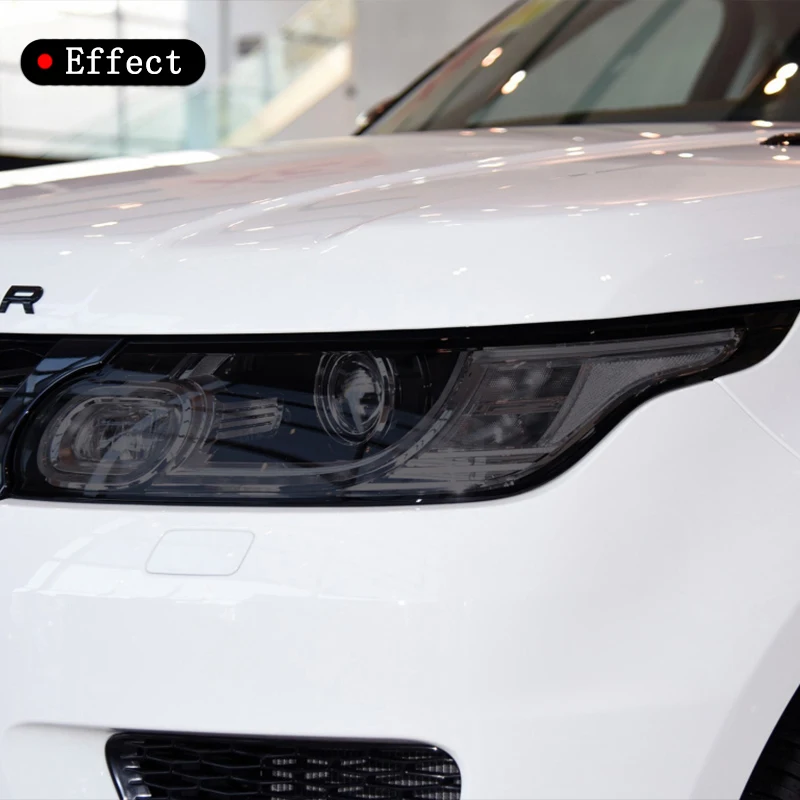 For Range Rover Sport L494 2014-Present 2 Pcs Car Headlight Tint Black Protective Film Transparent TPU Sticker Accessories