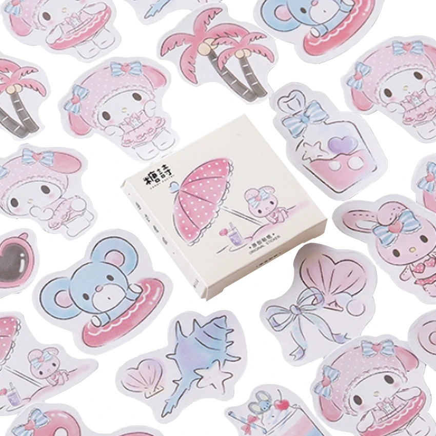 

40 упаковок/партия милые наклейки для праздников на море клейкие украшения дневник канцелярские наклейки детский подарок DIY наклейки оптом