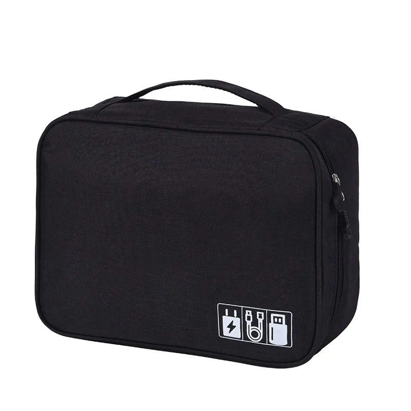 High-Capacity Travel Portable Electronic Accessories USB Zipper Storage Bag Cable Insert Flash Drives Organizer Bags