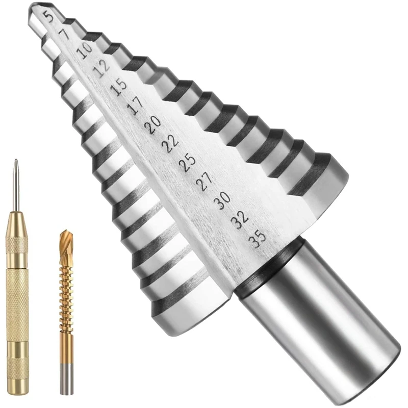 

HSS Step Drill, Step Drill, Taper Drill Ø5-35Mm Cutting Taper Drill Milling Cutter, For Metal, Brass, Wood, Plastic