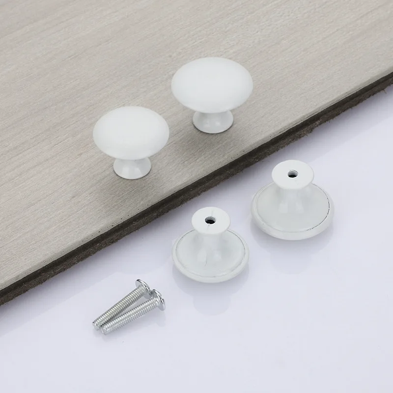 stainless steel simple wardrobe round drawer handle European-style mushroom-shaped porcelain white and black single hole | Обустройство