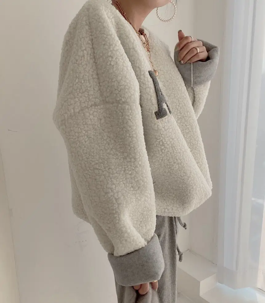 Женская толстовка Korejpaa осень 2021 шикарные свободные однотонные пуловеры из