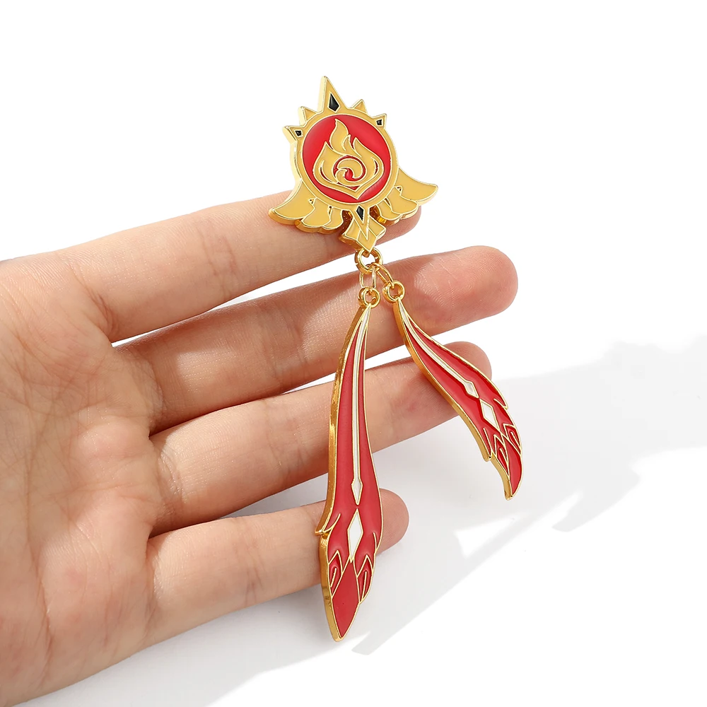 Game Genshin Impact Barbatos Venti Badge брошка мультфильм Металлическая Булавка для косплея брошь