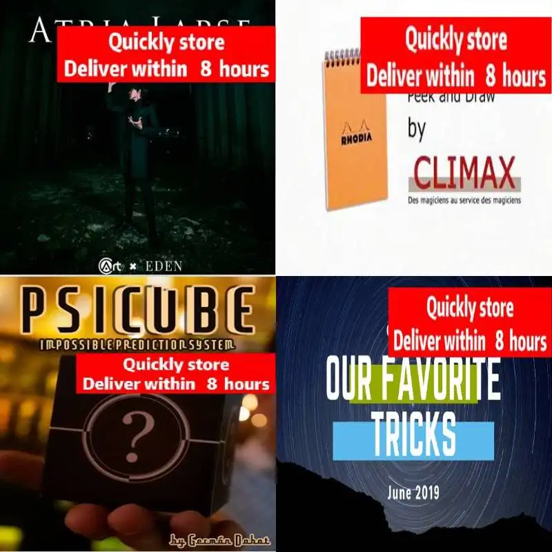 

Наши любимые трюки Conjuror contown, Peek and Draw (PAD) от magic Climax,PSI Cube от немецкого дабата, атриа лапсе от Eden magic