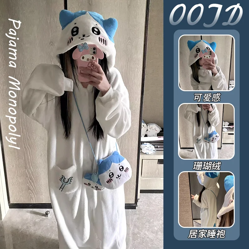 

Kawaii Chiikawa Косплей Костюм Аниме мультфильм взрослые комбинезоны пижамы женский комбинезон Хэллоуин одежда для сна подарок осень зима