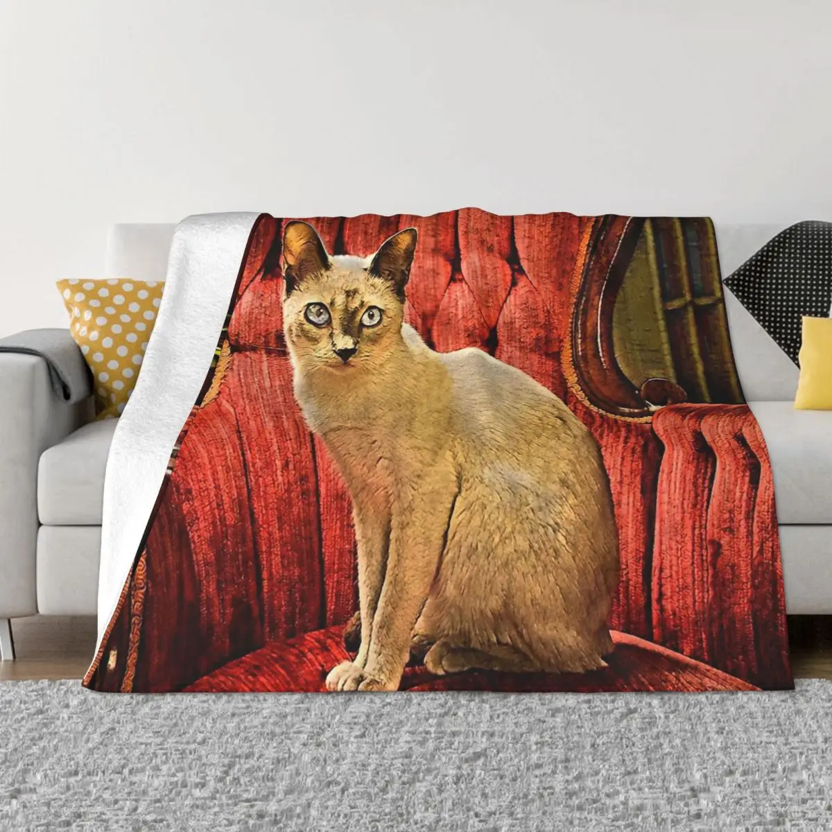 

Cat Lover Art Amanda Portable Warm Throw Blankets for Bedding Travel
