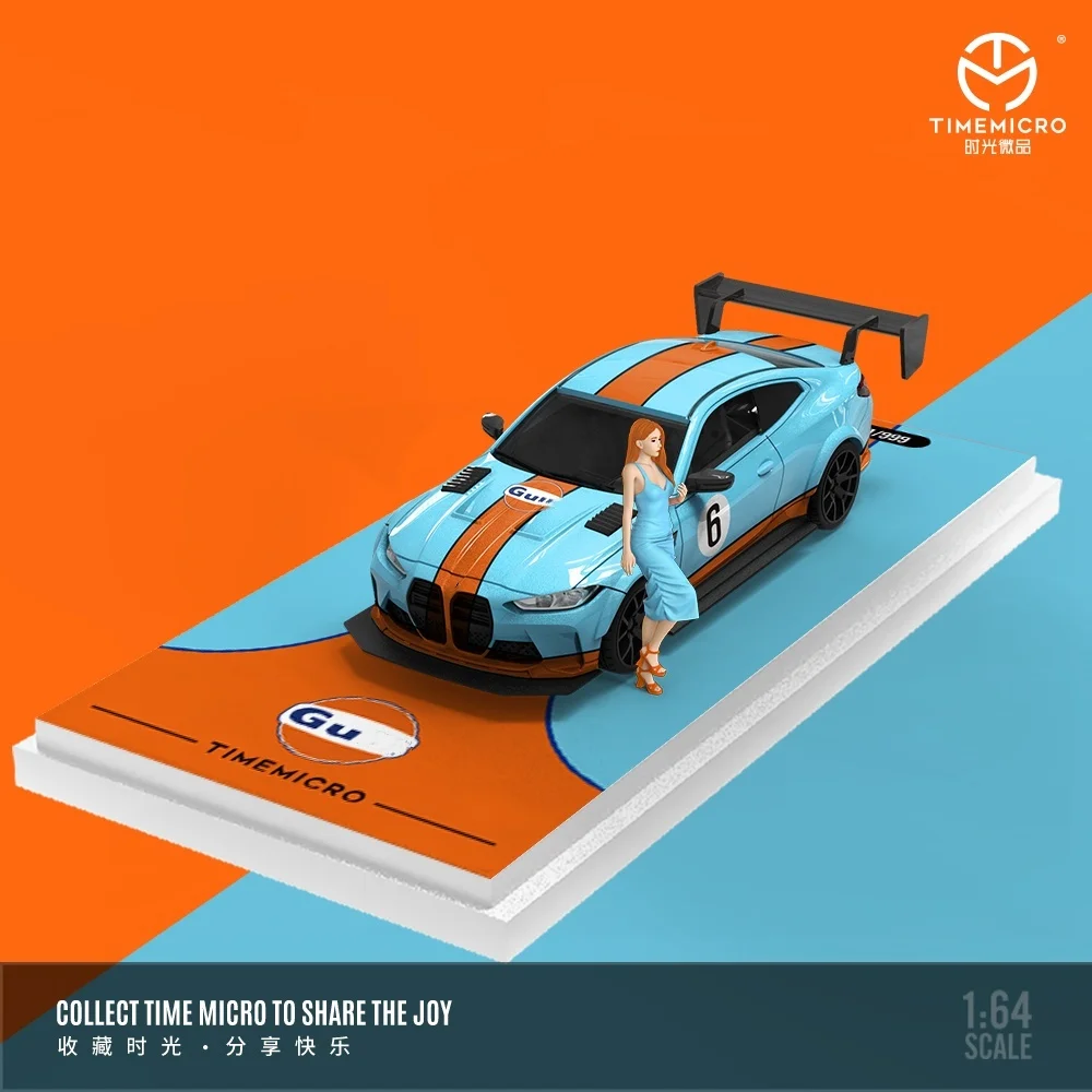 TimeMicro1:64 M4 ADVAN/Gul окрашенная маслом модель автомобиля из сплава набор моделей