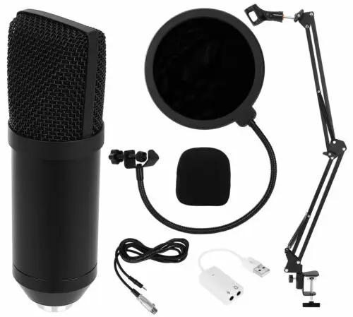 

6pcs Podcast Condenser Microphone Professional Studio Mic Set PC Microphone for Studio Recording Broadcasting microphone