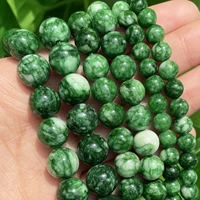 6 8 10mm green jades stone natural loose round spacer beads for needlework jewelry making diy bracelets accessories 15inches