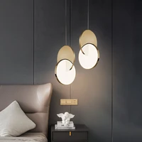 nordic modern stainless steel chandelier simple art restaurant bar bedroom stairs bedside personality chandelier
