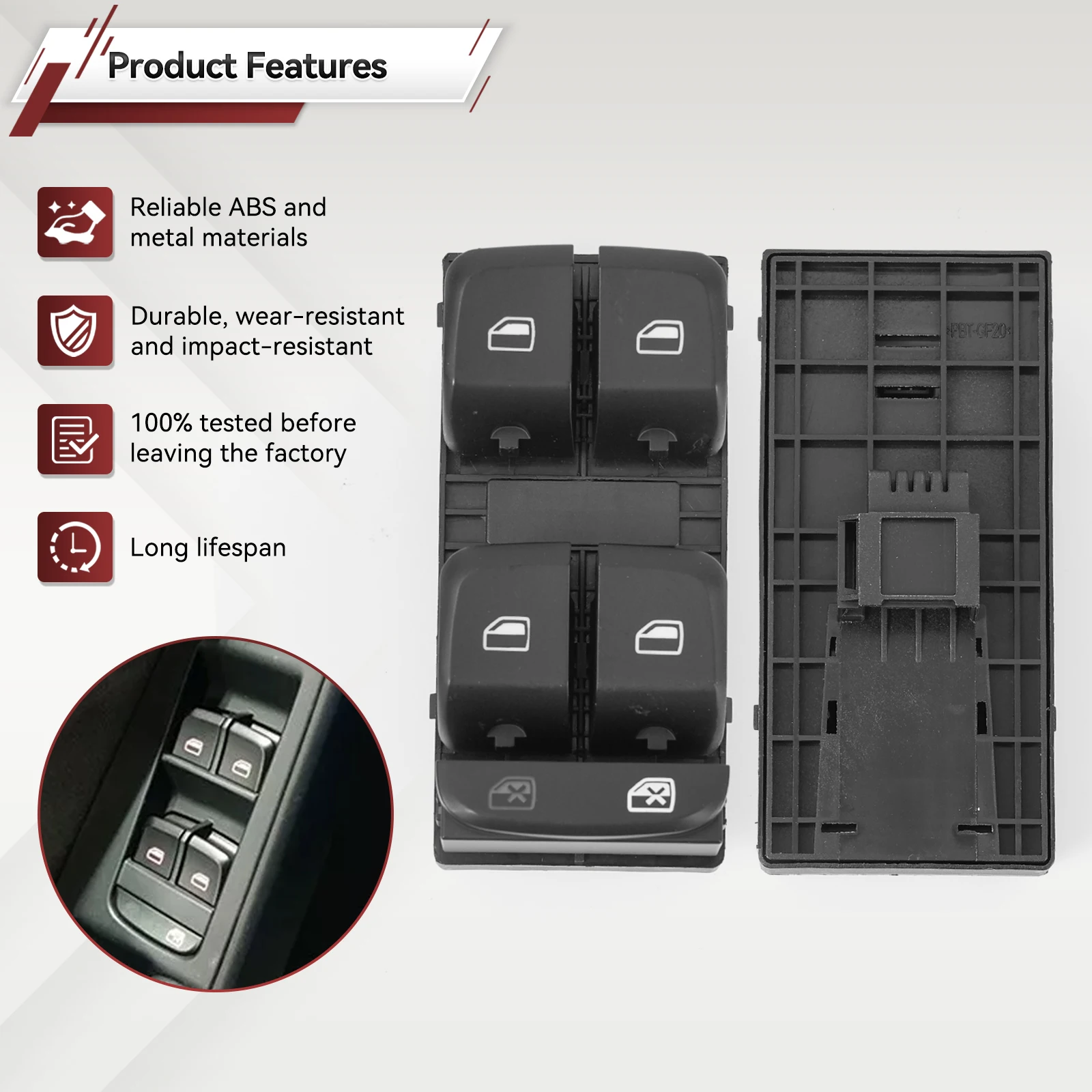 Автомобильная главная боковая кнопка управления электрическим окном для AUDI A4 B8 A5