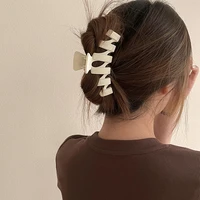 korean large ponytail shark hair clip for women claw clip thick hair soild color crab hair clip barrettes hair accessories new