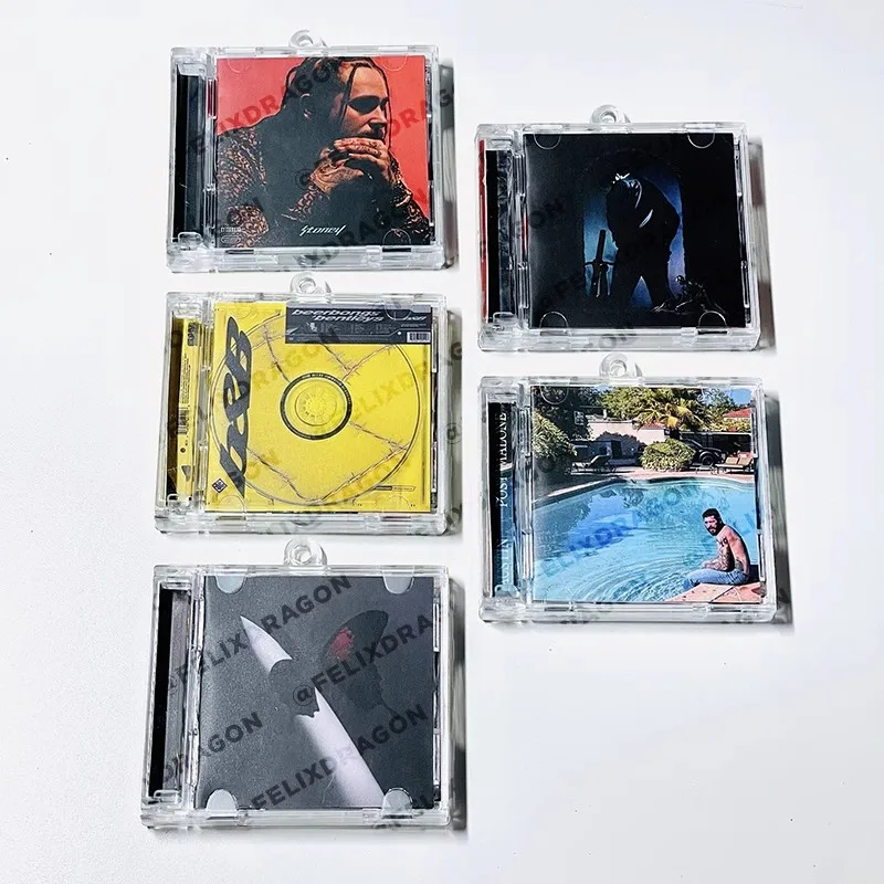 Post Malone MINI Music CD NFC Брелок для игр песен Двенадцать карат Зубная брошь Альбом Stoney