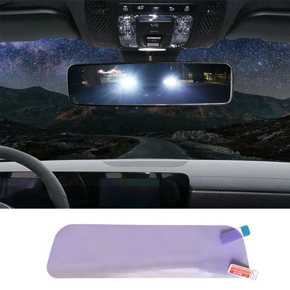 

1 Pcs Car Rearview Anti Fog Mirror Trim Film High Quality Cover Reflective Film 196 X 50mm Auto Interior Supplies Universal